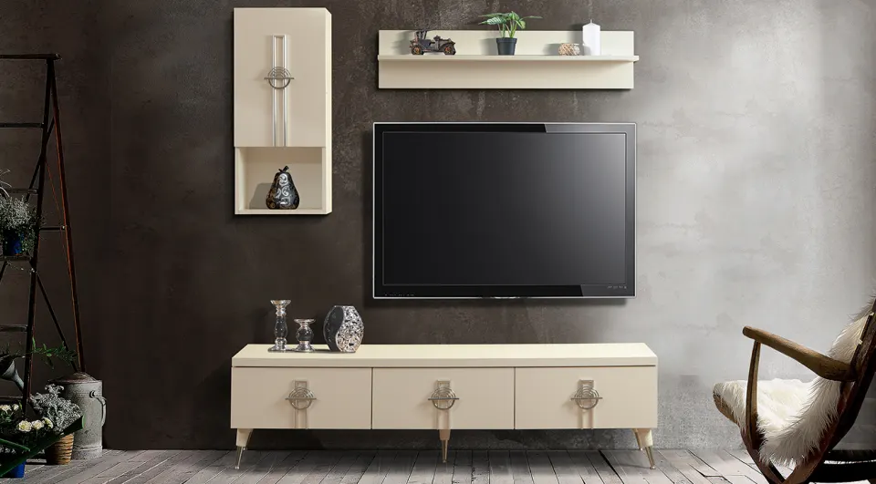 Ege Moonstone Silver Tv Unit