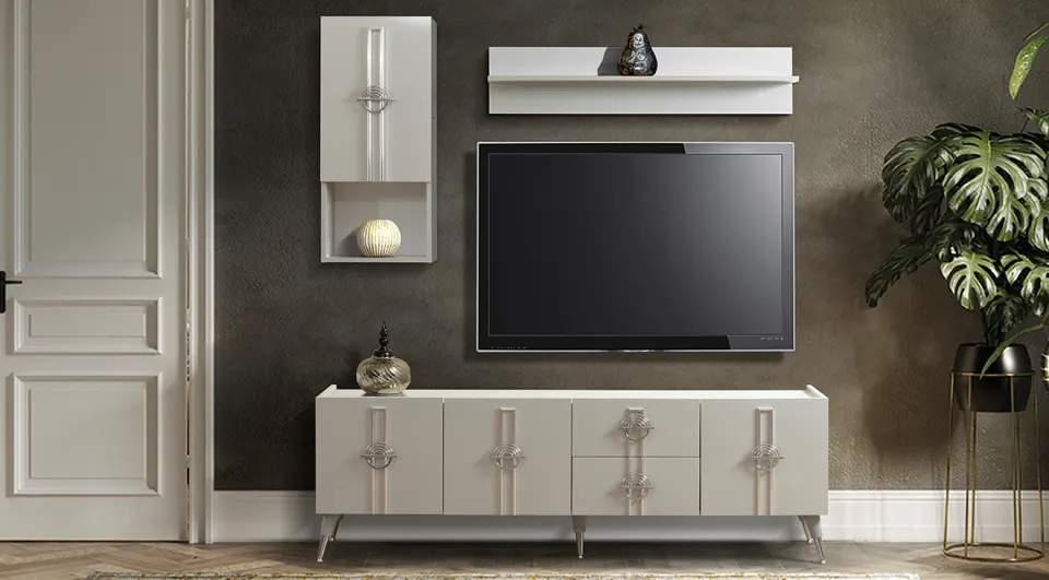 Ege Metallic Chrome TV Unit 2