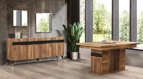 Elite Walnut Dining Room Set