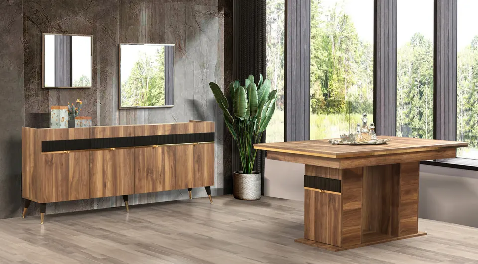 Elite Walnut Dining Room Set