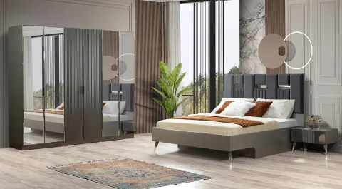 Nova Anthracite 6 Door Bedroom Set