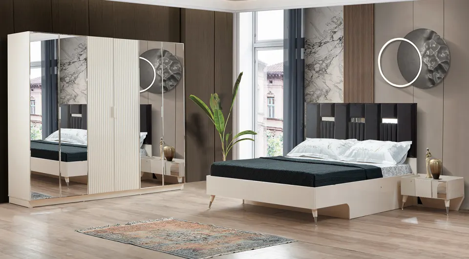 Nova Moonstone 6 Door Bedroom Set