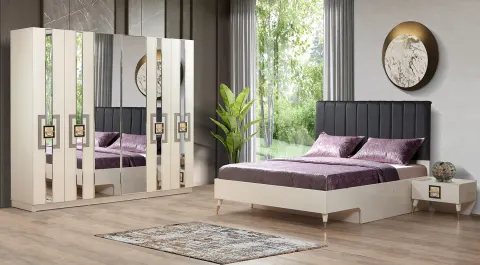 Side Moonstone 6 Door Bedroom Set