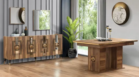 Side Walnut Dining Room Set