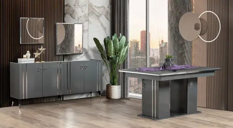 Pera Smoky Dining Room Set