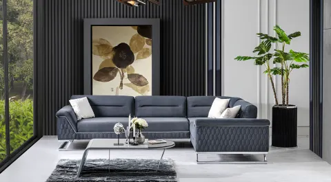 Artoo Metal Legs Corner Sofa Set