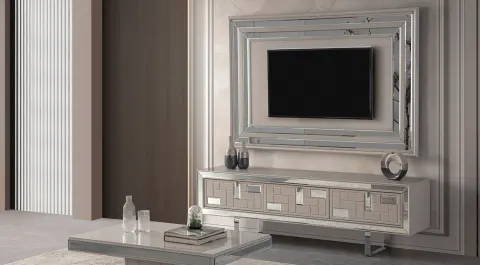 Labranda Silver Metal Leg Tv Unit