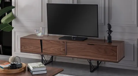 Lavinya Walnut Modern Tv Unit 2