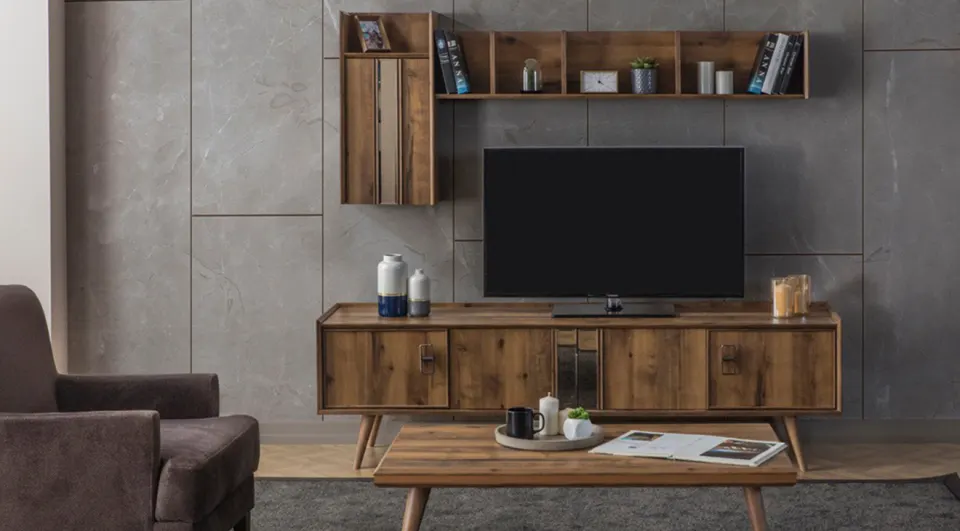 Arya Walnut Tv Unit