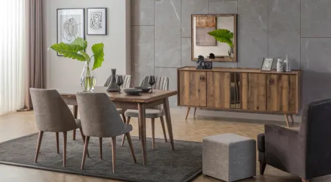 Arya Walnut Dining Room Set