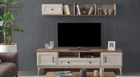 Malta Wooden Legged Tv Unit