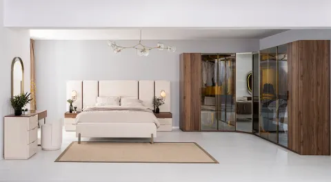 Bagdat Corner Cabinet Bedroom Set