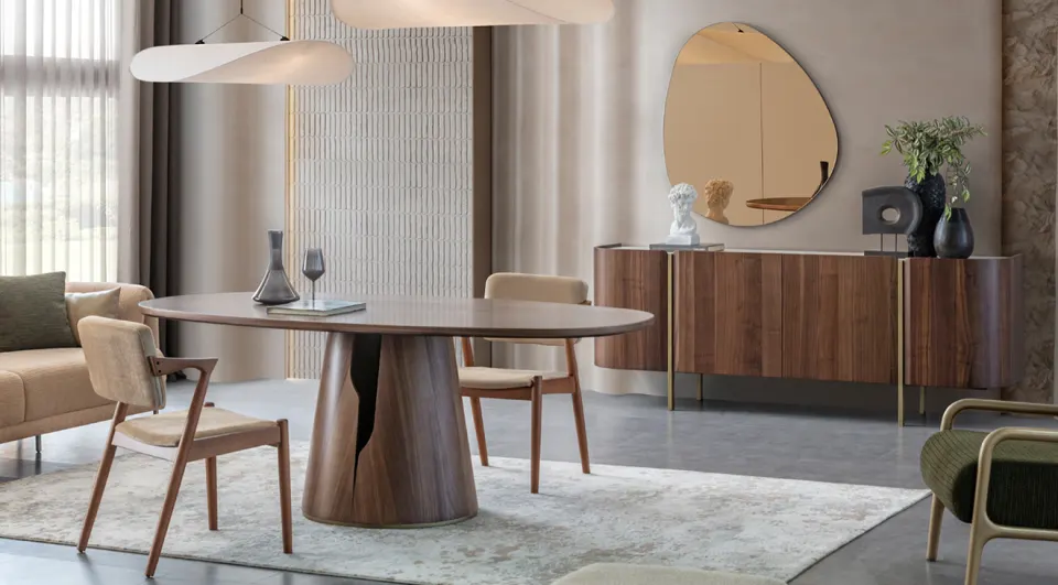 Atlantis Walnut Dining Room Set