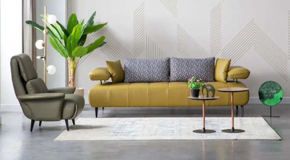 Tesla Metal Leg Modern Sofa Set