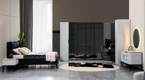 Olivia Corner Wardrobe Bedroom Set