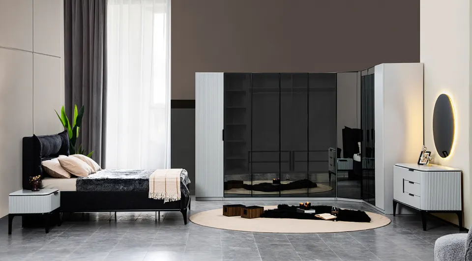 Olivia Corner Wardrobe Bedroom Set