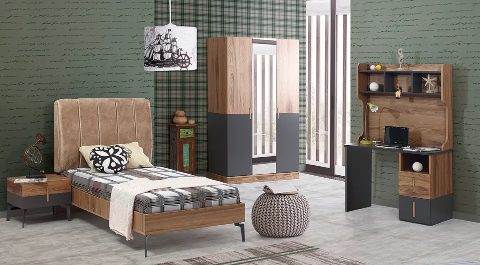 Anthracite 3 Door Young Room Set