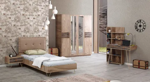 Gold 4 Door Young Room Set