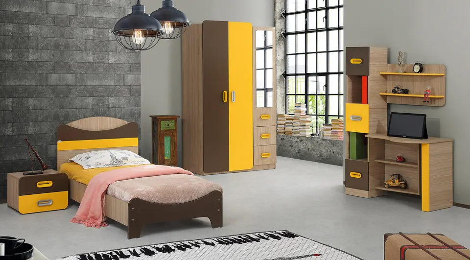Natural 3 Door Young Room Set