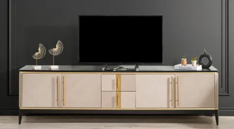Lisbon Wooden Leg Modern Tv Unit