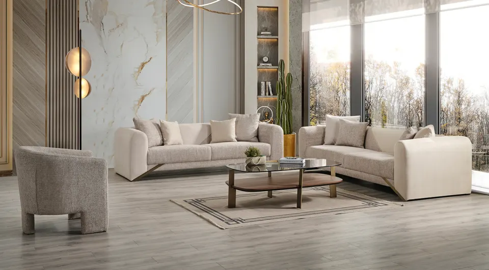 Tom Ford Cream Sofa Set