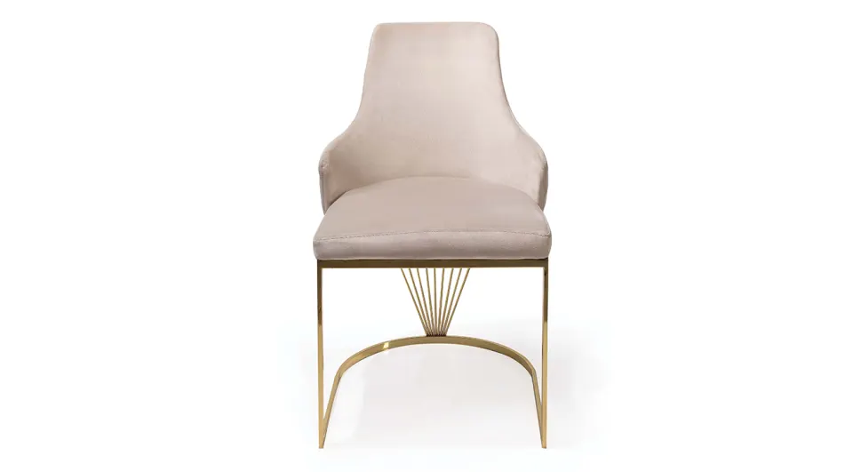 Oscar Gold Metal Leg Chair