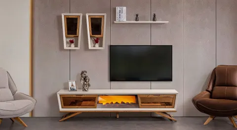 Wow Plus Cream Tv Unit