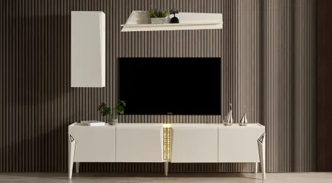 Asel Wooden Legged Tv Unit