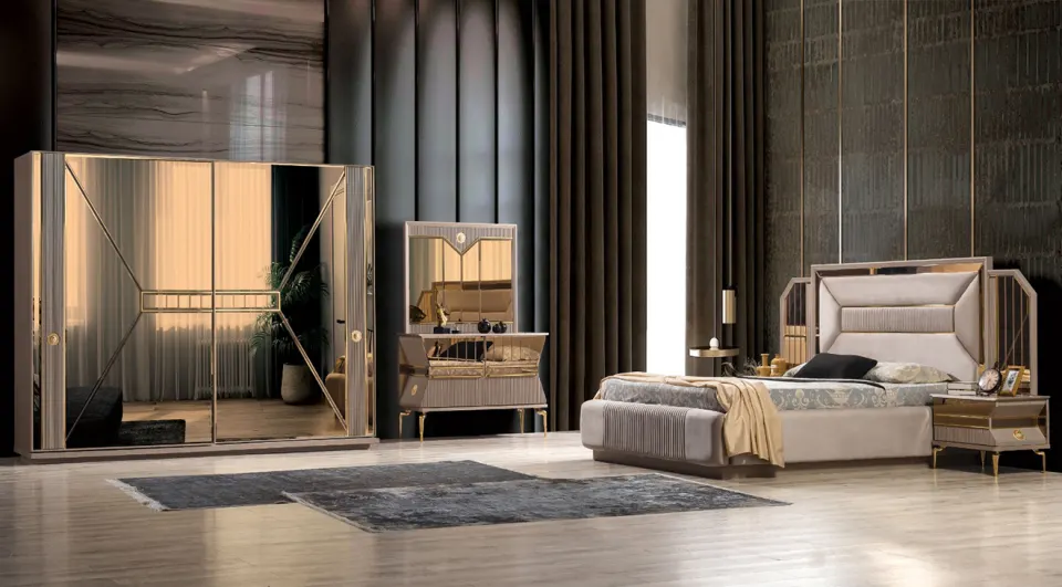 Valentina Sliding Door Bedroom Set