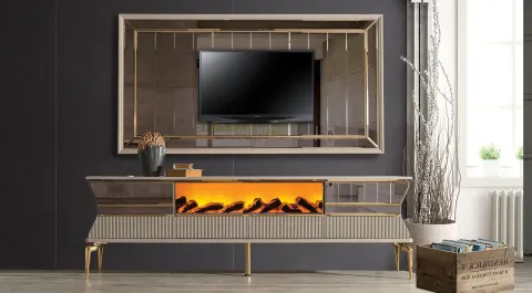 Valentina Selenit Fireplace Tv Unit