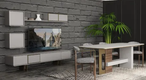 Vegas White Modern Tv Unit