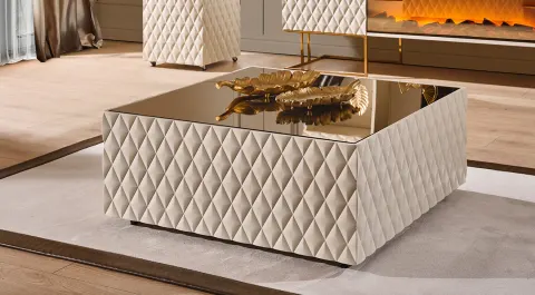 Metalica Ecru Gold Luxury Coffee Table