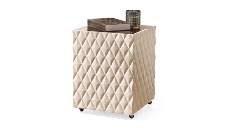 Metalica Ecru Gold Luxury Side Table