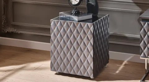 Metalica Gray Luxury Side Table
