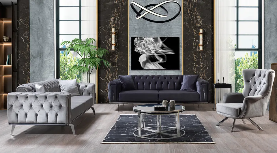 Stalice Metal Legs Sofa Set