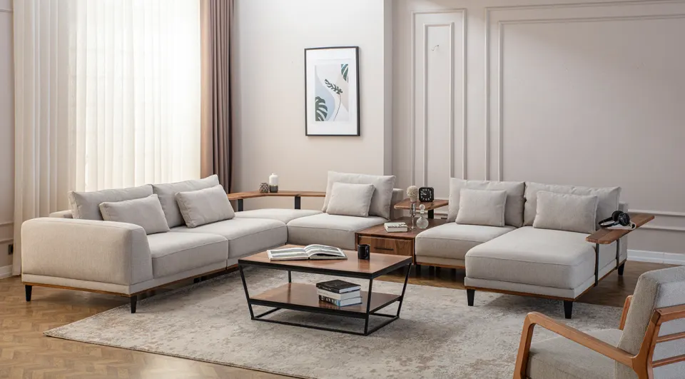 Konfor U Corner Sofa Set