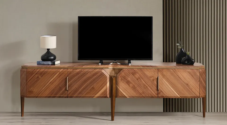 Marvel Walnut Modern Tv Unit