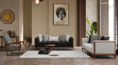 Titan Wooden Leg Modern Sofa Set