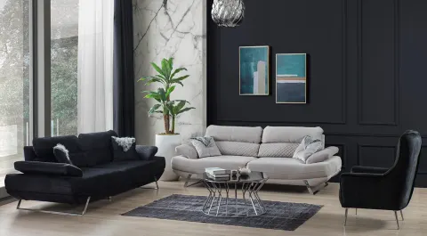 Vera Metal Legs Sofa Set