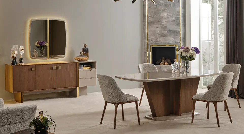 Gloria Ceviz Modern Dining Room Set
