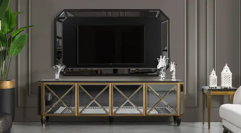 Picasso Black TV Unit