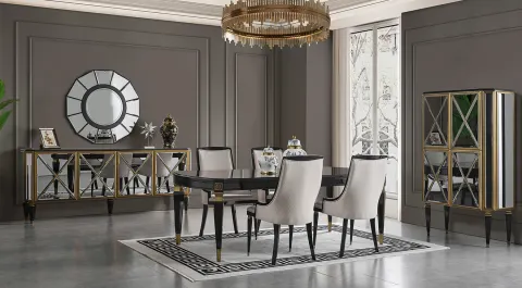 Picasso Black Dining Room Set
