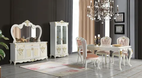 Istanbul Wooden Leg Avangarde Dining Room Set