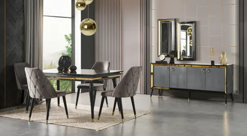 Palma Wooden Leg Dining Room Set