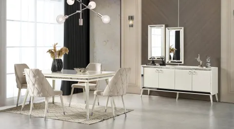Lotus Wooden Leg Dining Room Set