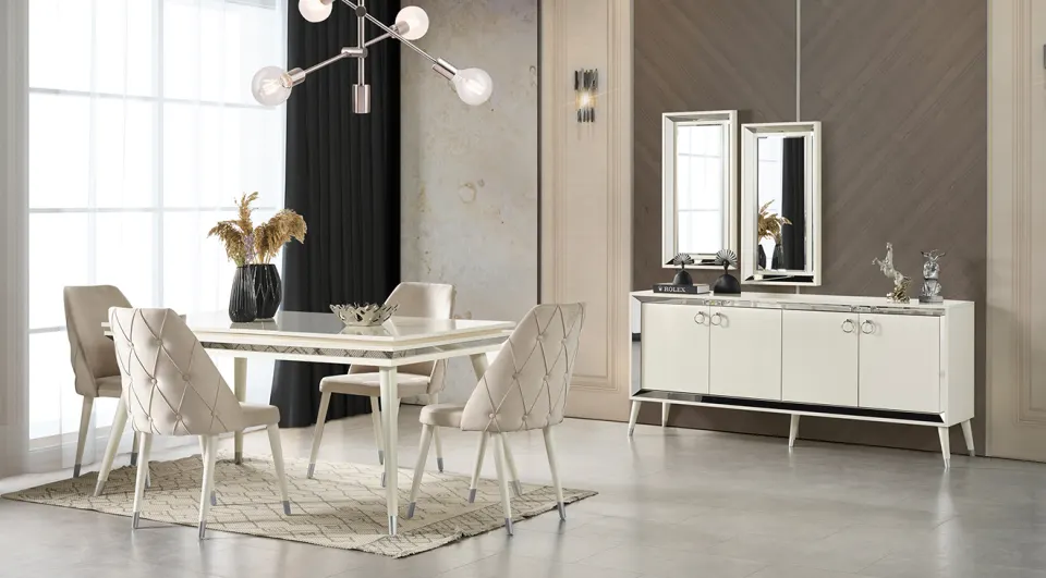 Lotus Wooden Leg Dining Room Set