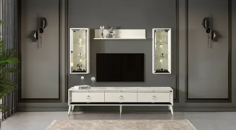 Damla Wooden Leg TV Unit