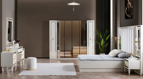 Arya 6-Door Modern Bedroom Set