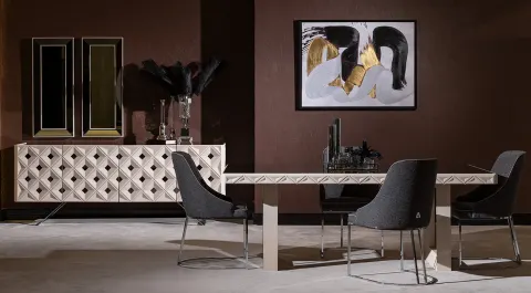 Oslo Moonstone Modern Dining Room Set