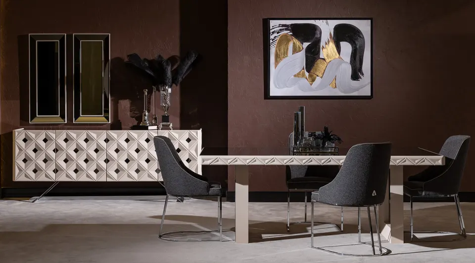 Oslo Moonstone Modern Dining Room Set